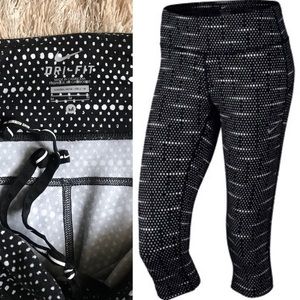 ❌SOLD❌ Nike Dri-Fit Black & White Dot Capris